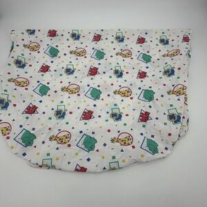 Vintage Dundee Circus Animals Standard Fitted Crib Sheet Colorful  Cotton USA